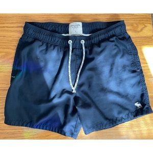 Fresh navy blue drawstring shorts